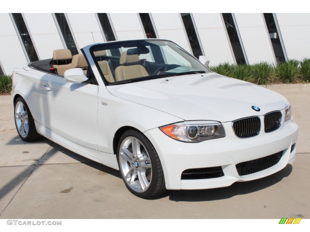 2013 1 Series 135i Convertible - Alpine White / Savanna Beige photo #9