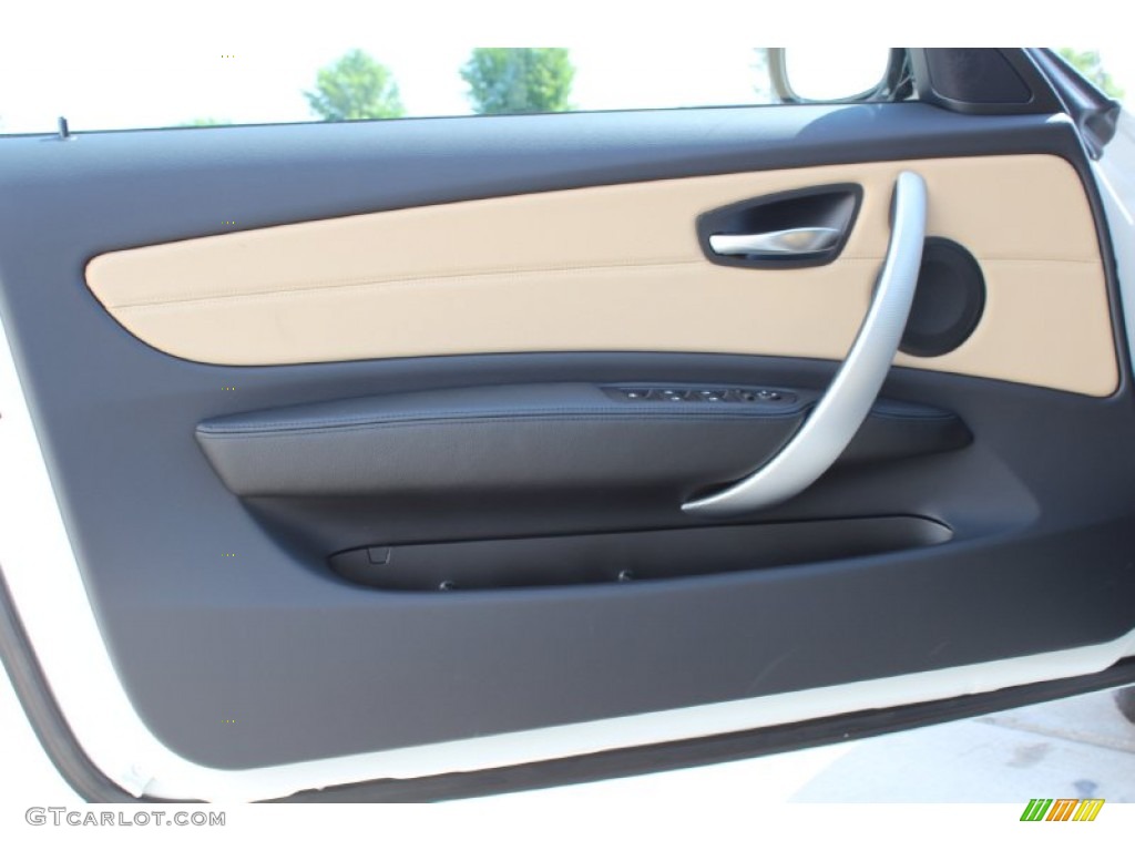 2013 BMW 1 Series 135i Convertible Savanna Beige Door Panel Photo #80569669