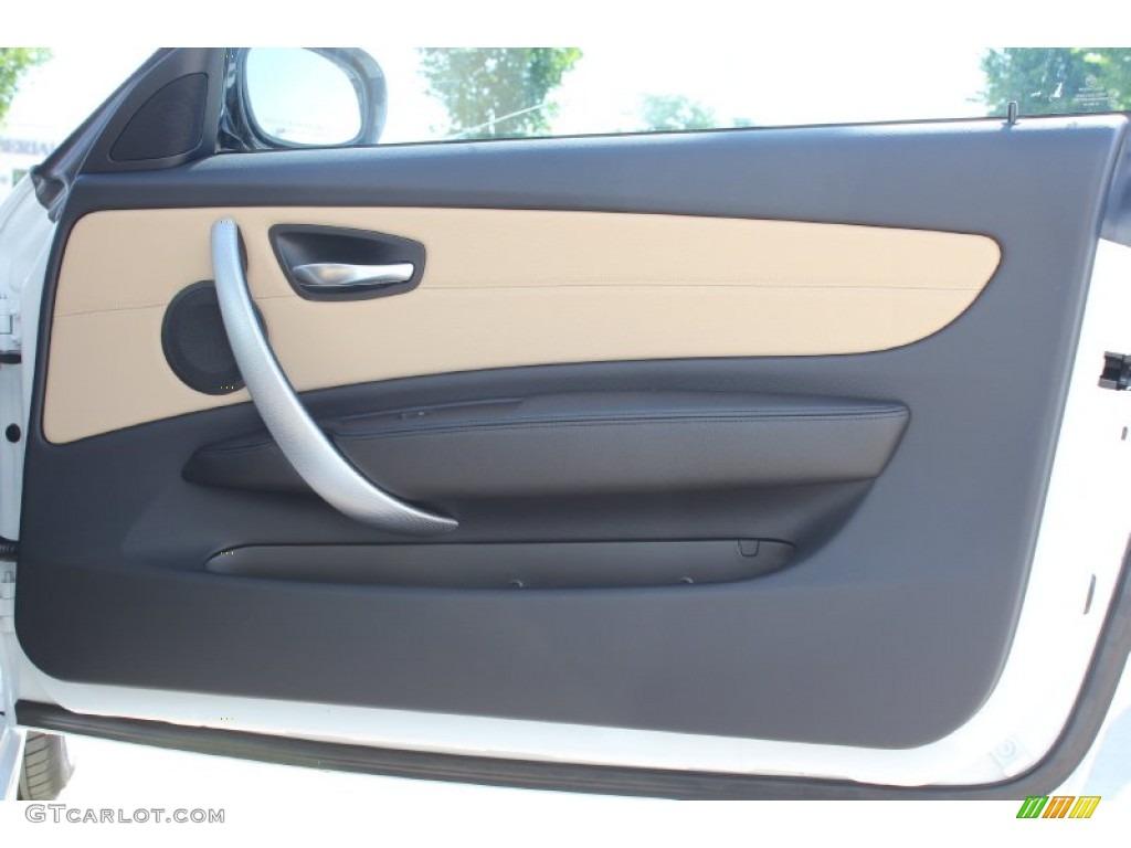 2013 BMW 1 Series 135i Convertible Savanna Beige Door Panel Photo #80569699