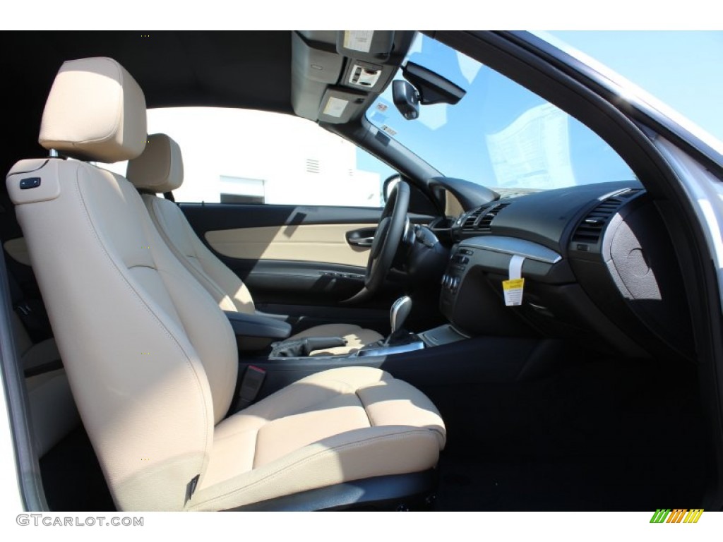 Savanna Beige Interior 2013 BMW 1 Series 135i Convertible Photo #80569715