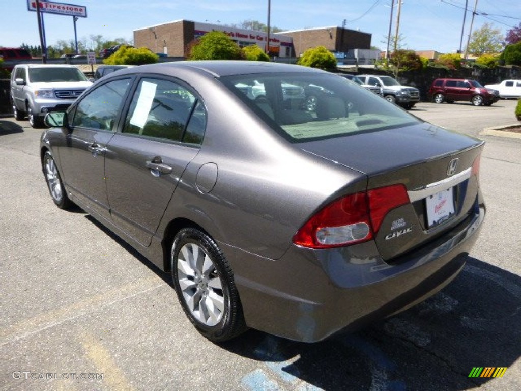 2010 Civic EX Sedan - Urban Titanium Metallic / Beige photo #3