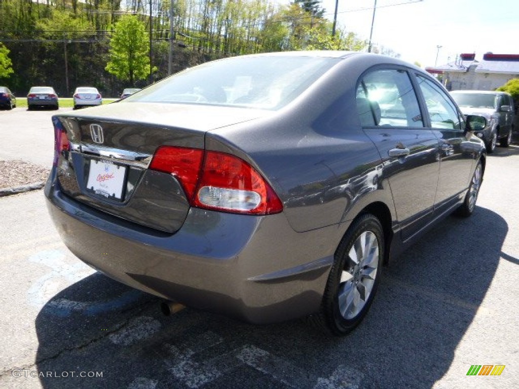 2010 Civic EX Sedan - Urban Titanium Metallic / Beige photo #5