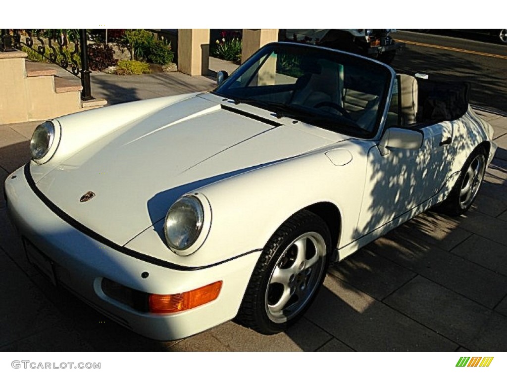Gran Prix White 1990 Porsche 911 Carrera 2 Cabriolet Exterior Photo #80569831