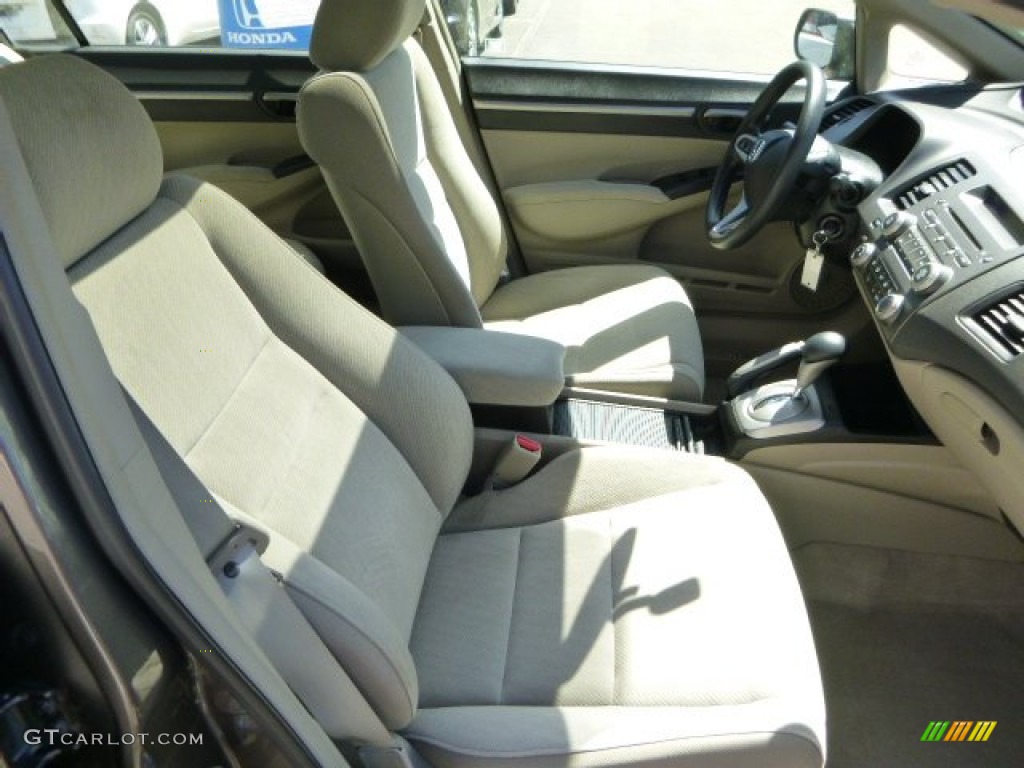 2010 Civic EX Sedan - Urban Titanium Metallic / Beige photo #10
