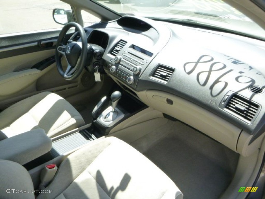 2010 Civic EX Sedan - Urban Titanium Metallic / Beige photo #11