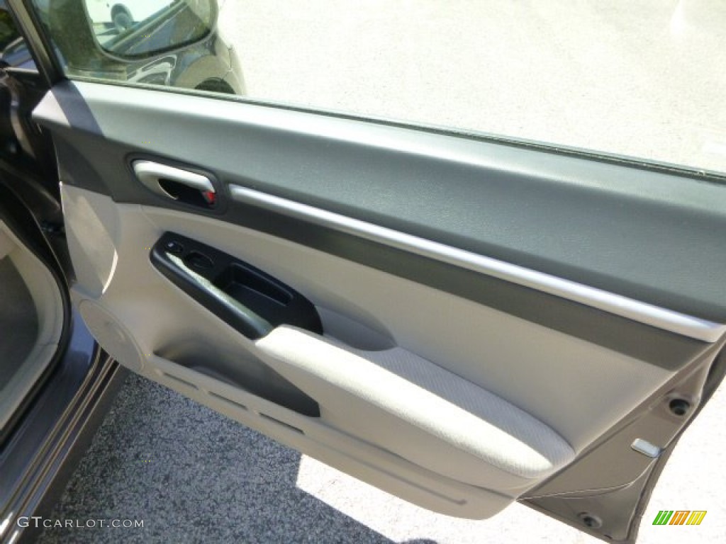 2010 Civic EX Sedan - Urban Titanium Metallic / Beige photo #12