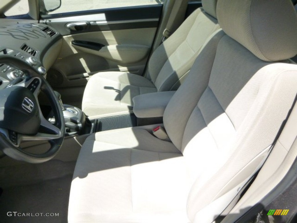 2010 Civic EX Sedan - Urban Titanium Metallic / Beige photo #15