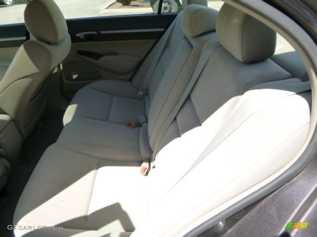 2010 Civic EX Sedan - Urban Titanium Metallic / Beige photo #16