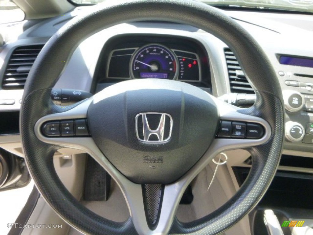 2010 Civic EX Sedan - Urban Titanium Metallic / Beige photo #22