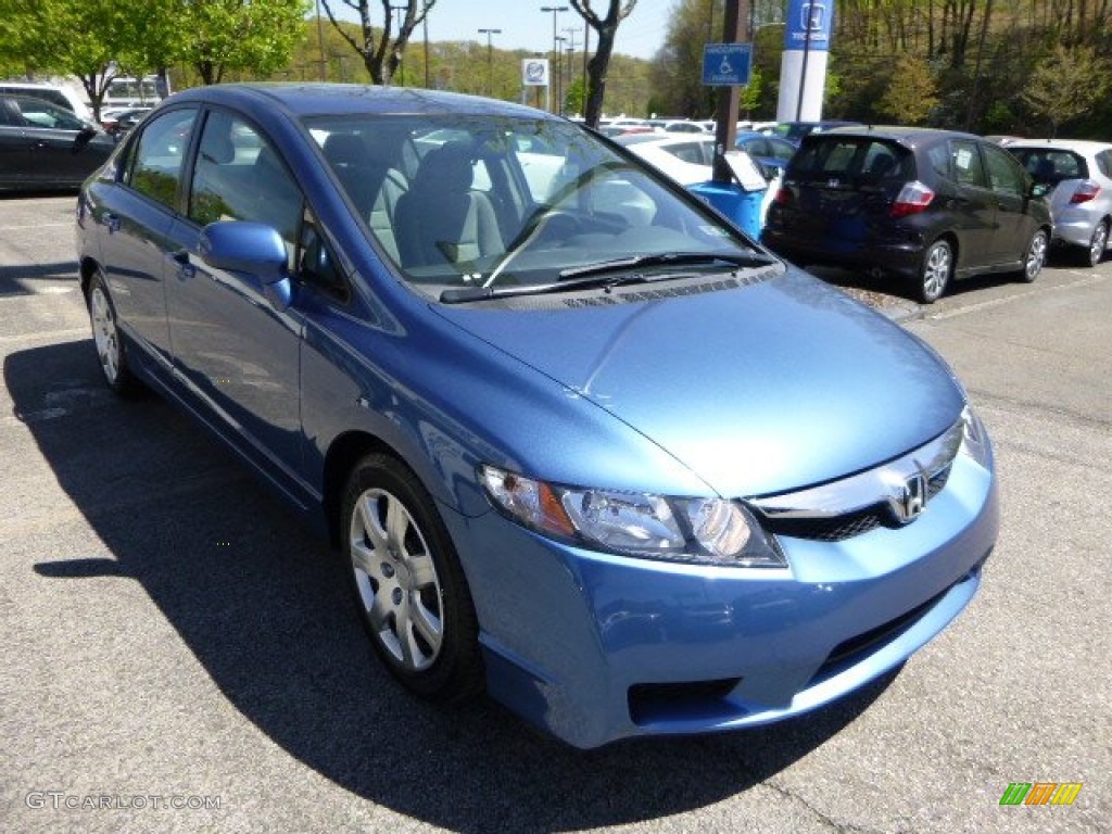 2010 Civic LX Sedan - Atomic Blue Metallic / Gray photo #7