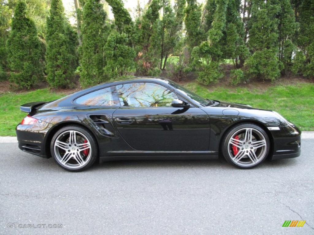 2007 911 Turbo Coupe - Black / Black photo #7