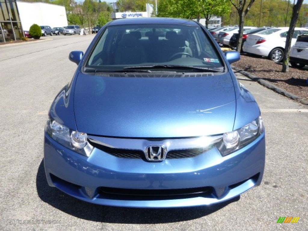 2010 Civic LX Sedan - Atomic Blue Metallic / Gray photo #8