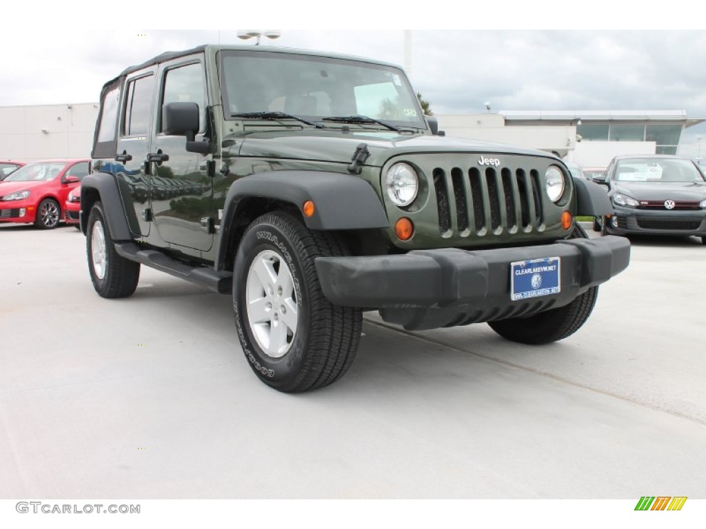 2008 Wrangler Unlimited X - Jeep Green Metallic / Dark Slate Gray/Med Slate Gray photo #1