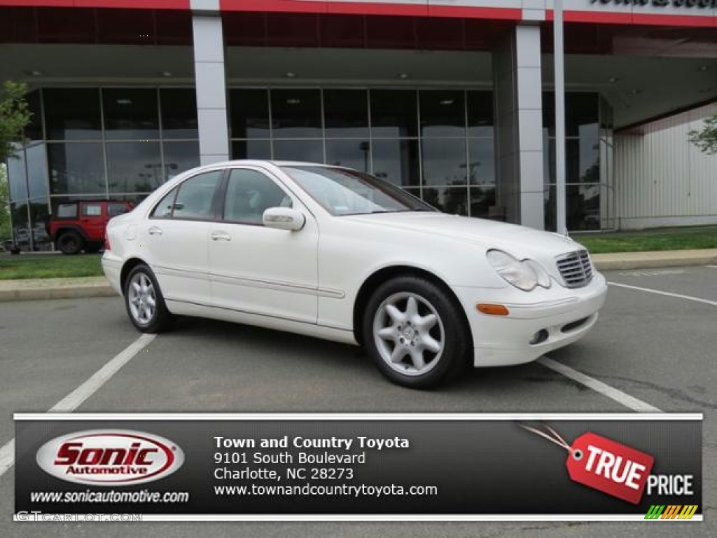 2004 C 240 Sedan - Alabaster White / Ash Grey photo #1