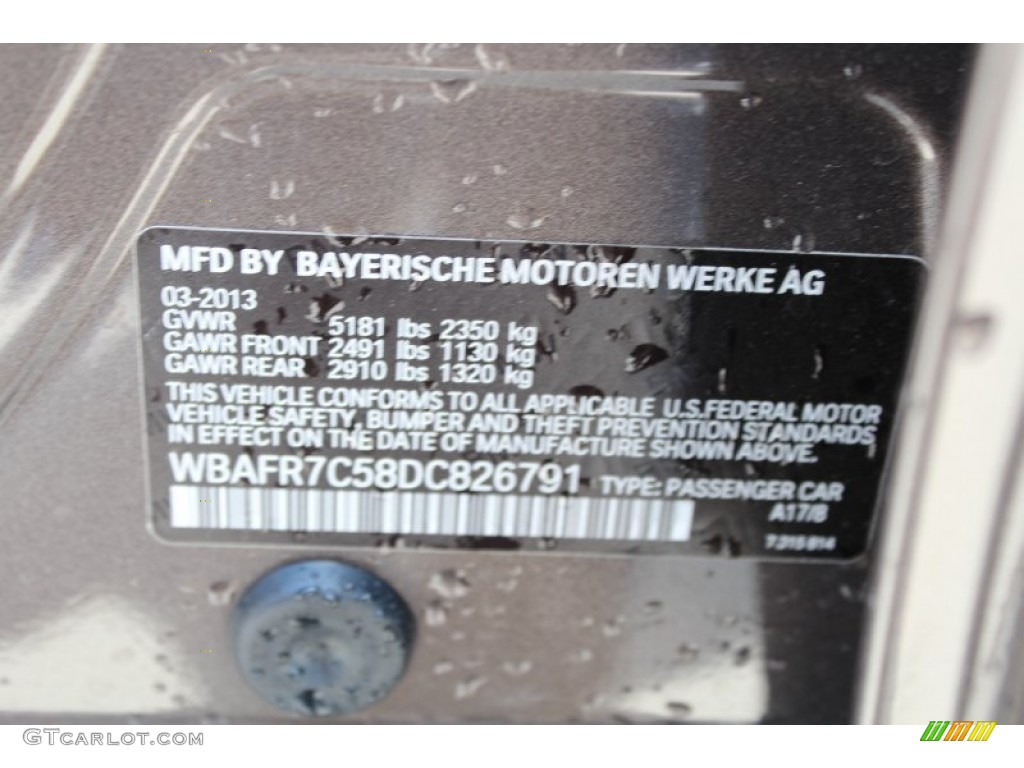 2013 5 Series Color Code A17 for Mojave Metallic Photo #80572179