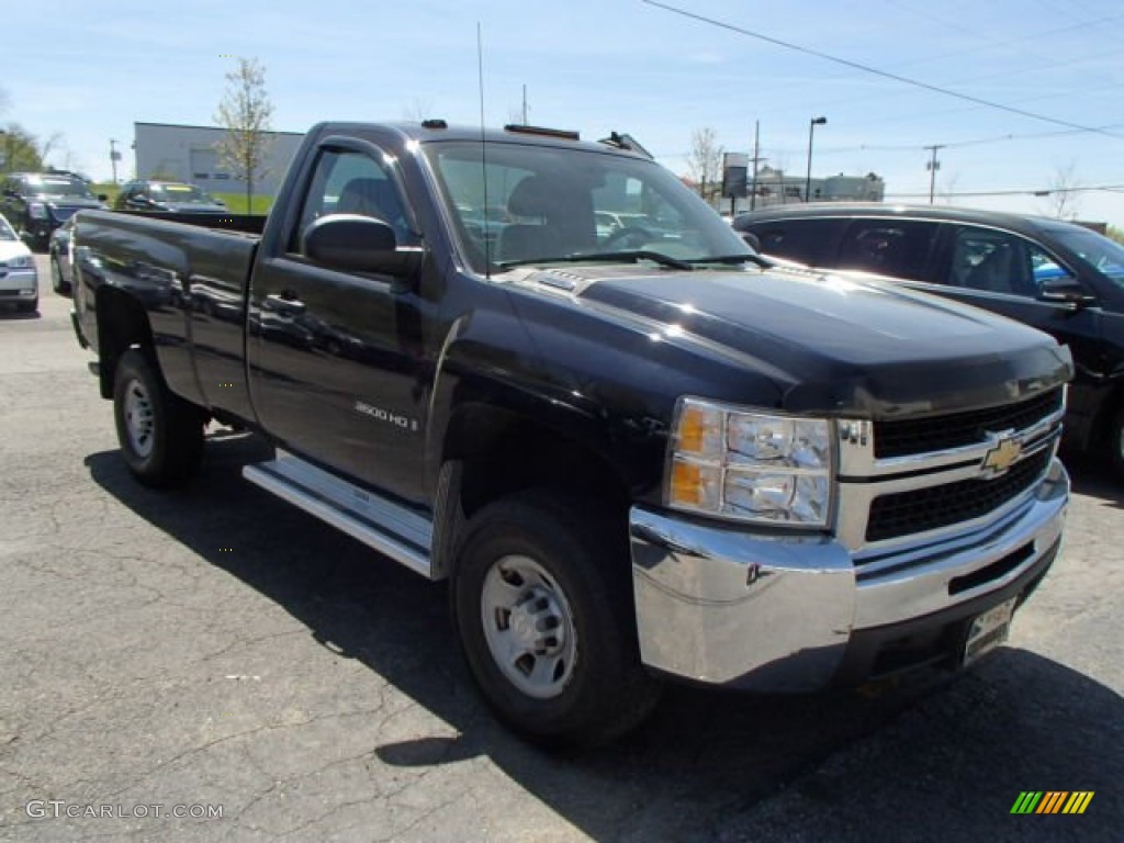 2008 Silverado 3500HD Work Truck Regular Cab 4x4 - Dark Blue Metallic / Dark Titanium photo #1