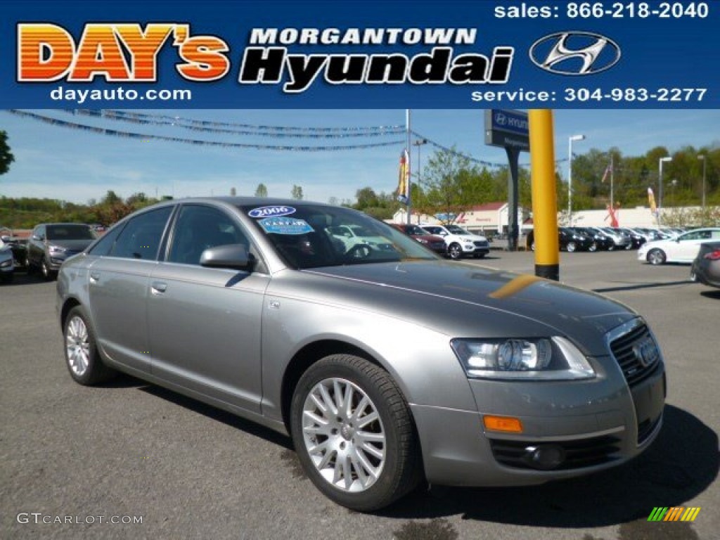 2006 A6 3.2 quattro Sedan - Oyster Grey Metallic / Ebony photo #1