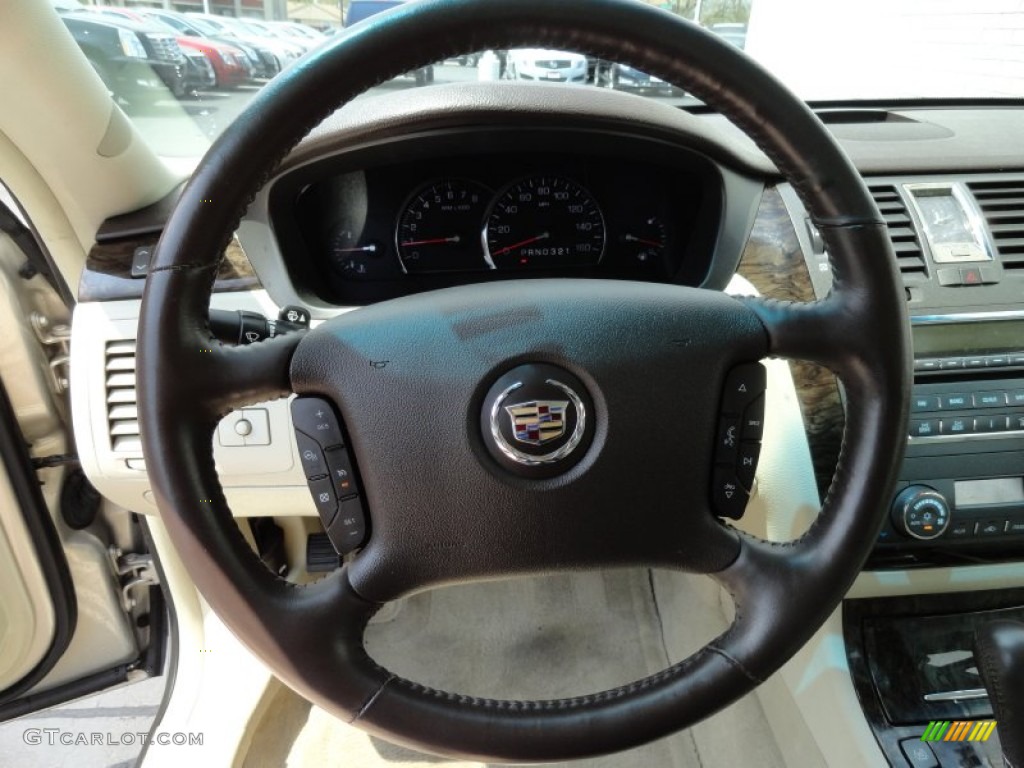 2009 Cadillac DTS Standard DTS Model Shale/Cocoa Steering Wheel Photo #80576442