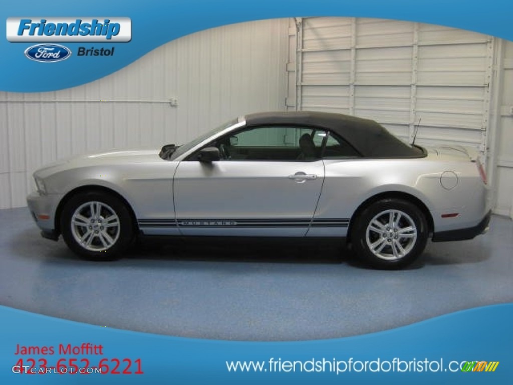 2011 Mustang V6 Convertible - Ingot Silver Metallic / Stone photo #1