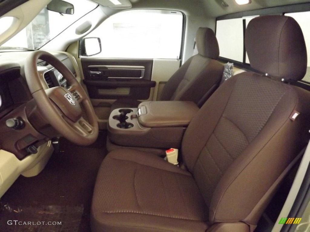 Canyon Brown/Light Frost Beige Interior 2013 Ram 1500 SLT HFE Regular Cab Photo #80580600