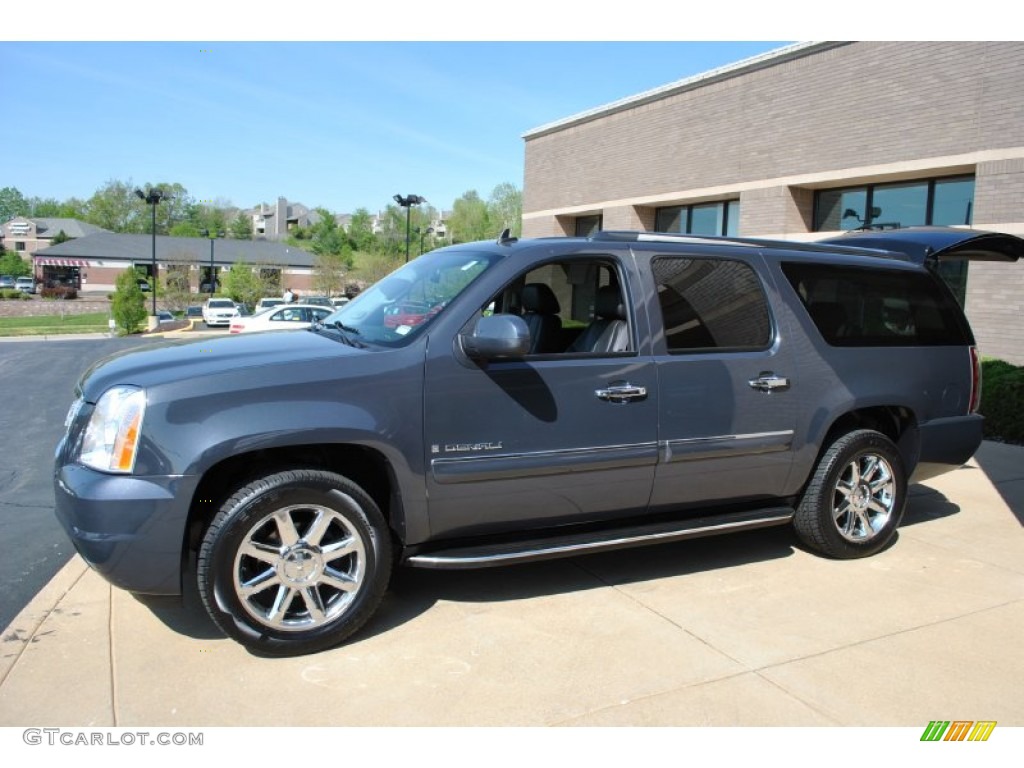 2008 Yukon XL Denali AWD - Dark Slate Metallic / Ebony photo #14