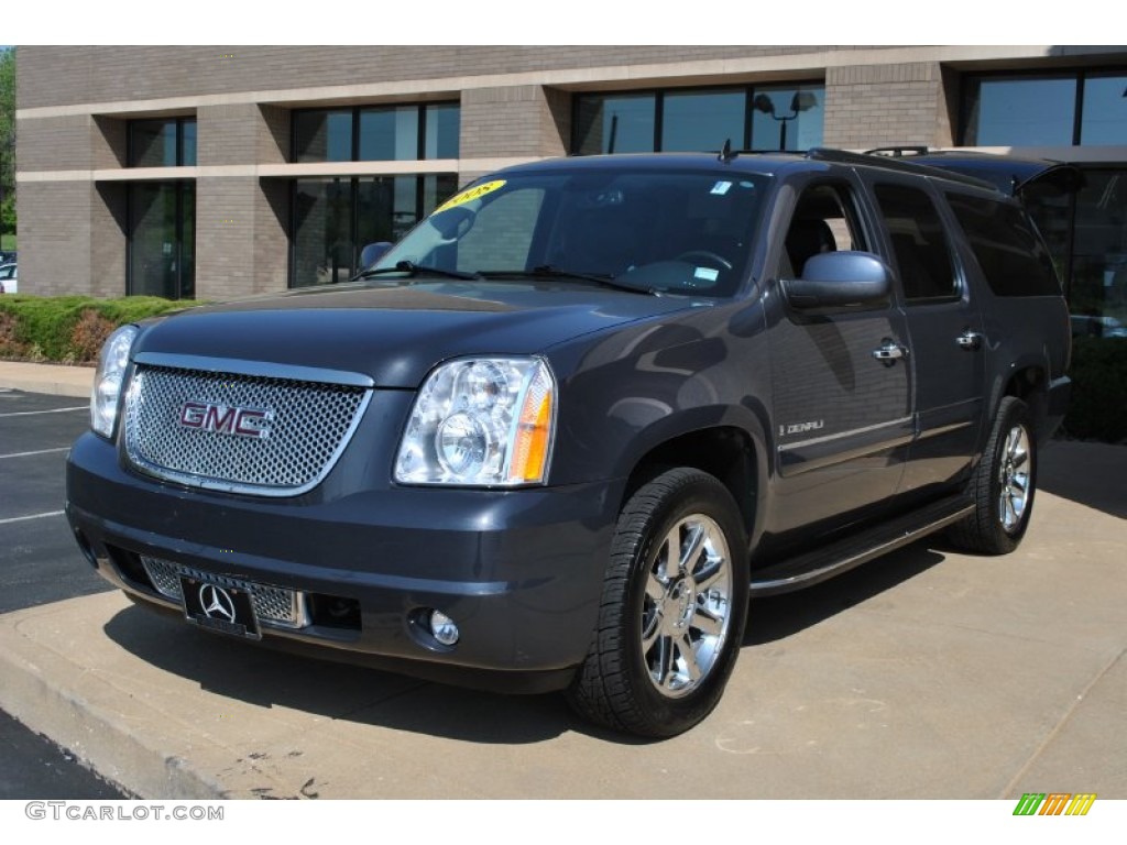 2008 Yukon XL Denali AWD - Dark Slate Metallic / Ebony photo #16