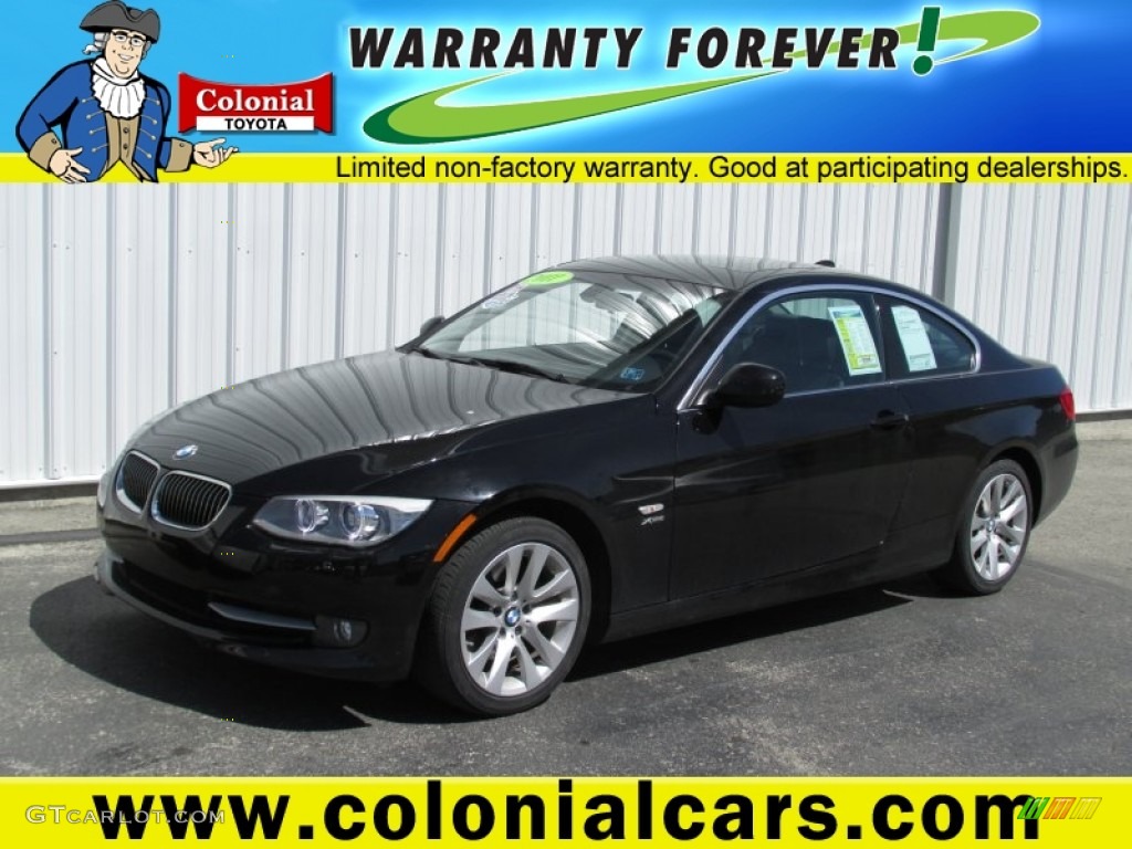 2011 3 Series 328i xDrive Coupe - Jet Black / Black photo #1