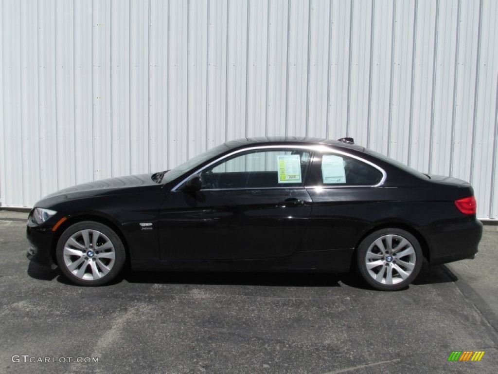 2011 3 Series 328i xDrive Coupe - Jet Black / Black photo #2