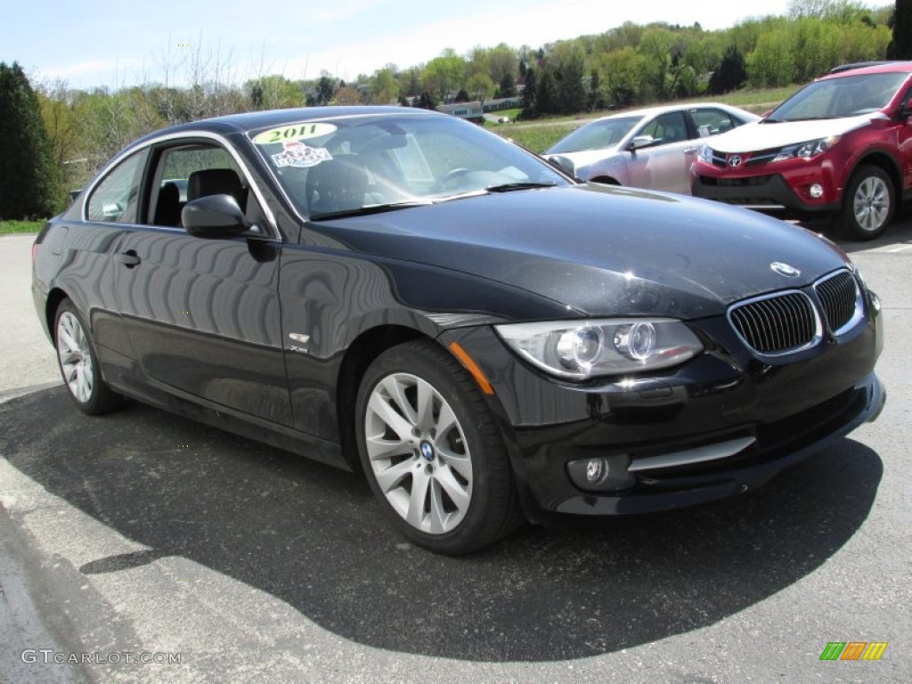 2011 3 Series 328i xDrive Coupe - Jet Black / Black photo #4