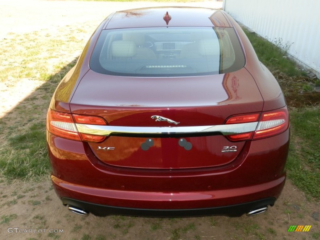 2013 XF 3.0 AWD - Carnelian Red Metallic / Barley/Warm Charcoal photo #5