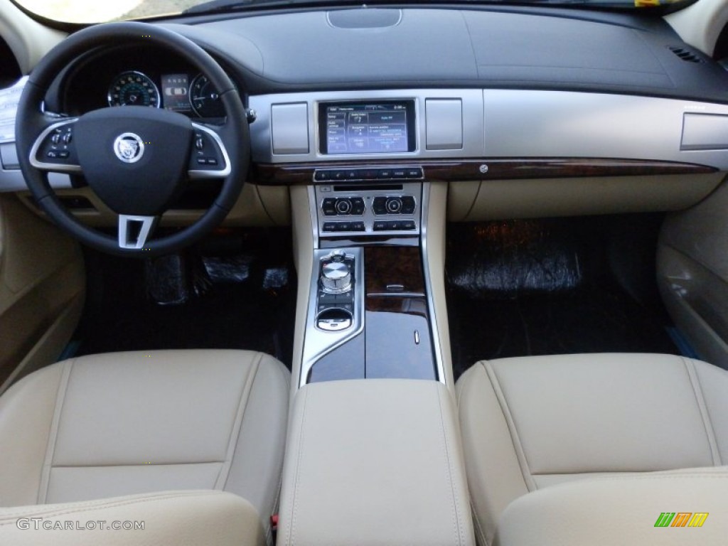 2013 Jaguar XF 3.0 AWD Barley/Warm Charcoal Dashboard Photo #80584090