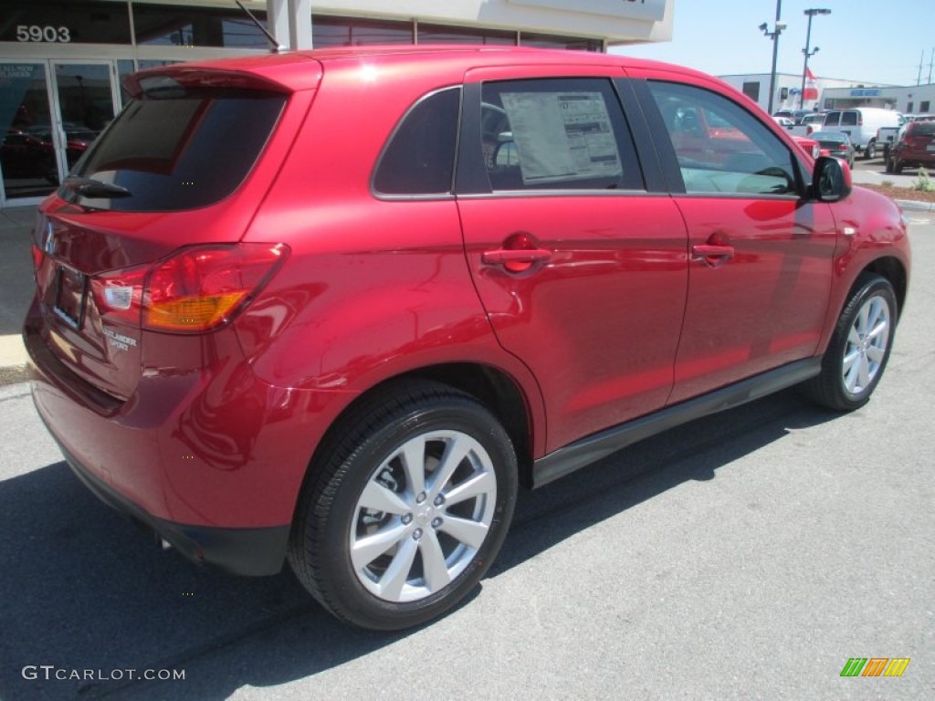 2013 Outlander Sport ES - Rally Red Metallic / Black photo #3