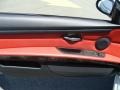 2009 BMW 3 Series Coral Red/Black Dakota Leather Interior Door Panel Photo
