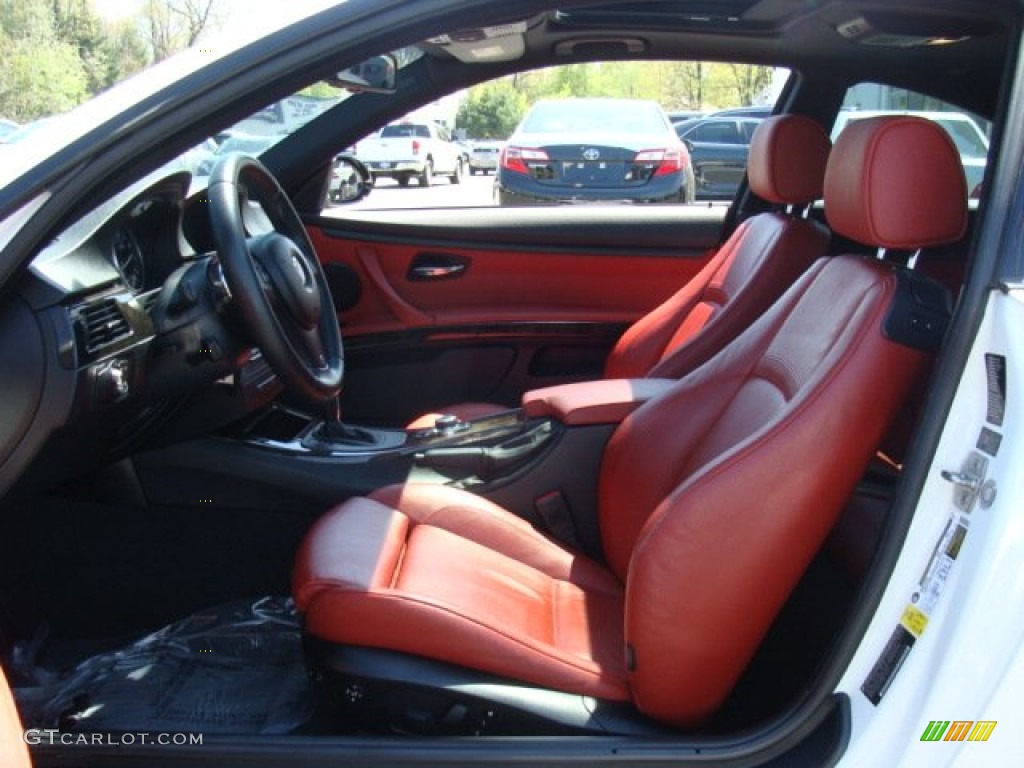 Coral Red/Black Dakota Leather Interior 2009 BMW 3 Series 328xi Coupe Photo #80584704