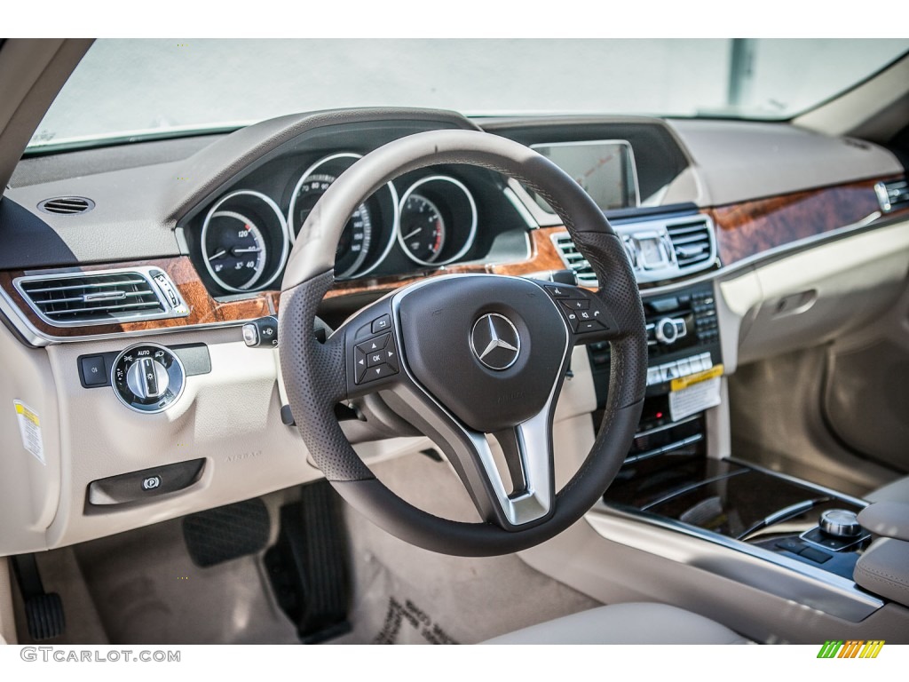 2014 Mercedes-Benz E 350 Sport Sedan Silk Beige/Espresso Brown Dashboard Photo #80584857