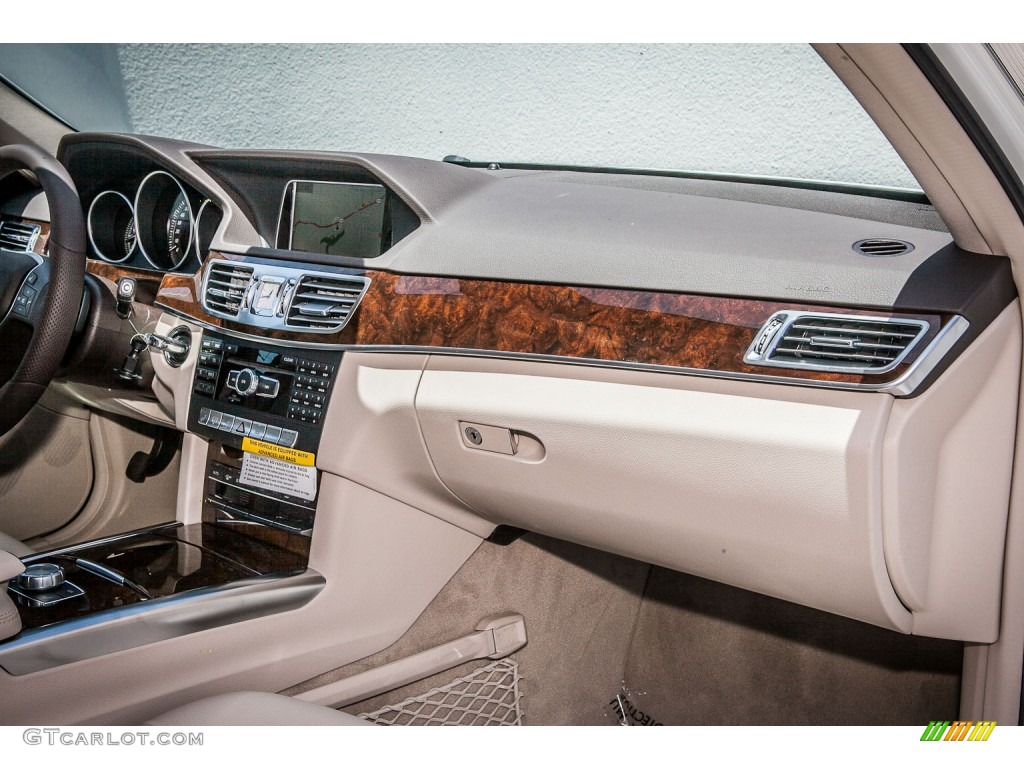 2014 Mercedes-Benz E 350 Sport Sedan Silk Beige/Espresso Brown Dashboard Photo #80584937