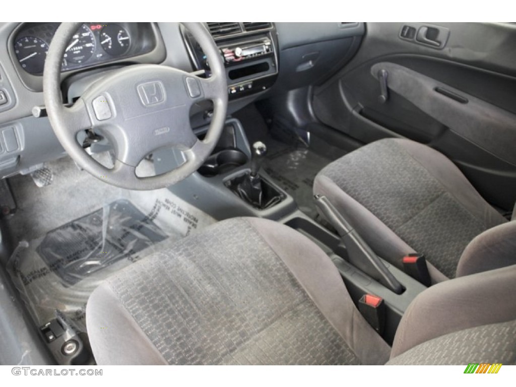 Gray Interior 1999 Honda Civic DX Coupe Photo #80585166