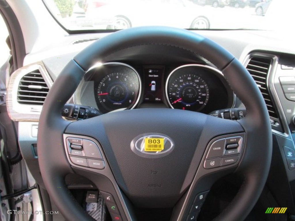 2013 Hyundai Santa Fe Limited AWD Black Steering Wheel Photo #80585683