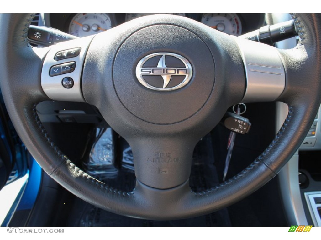 2010 Scion tC Release Series 6.0 Color Tuned Black/Blue Steering Wheel Photo #80586138