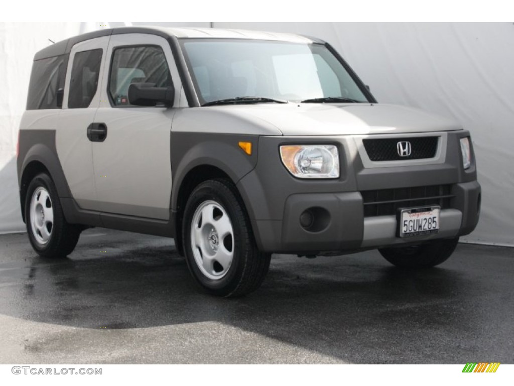 2004 Element EX AWD - Satin Silver Metallic / Black photo #1