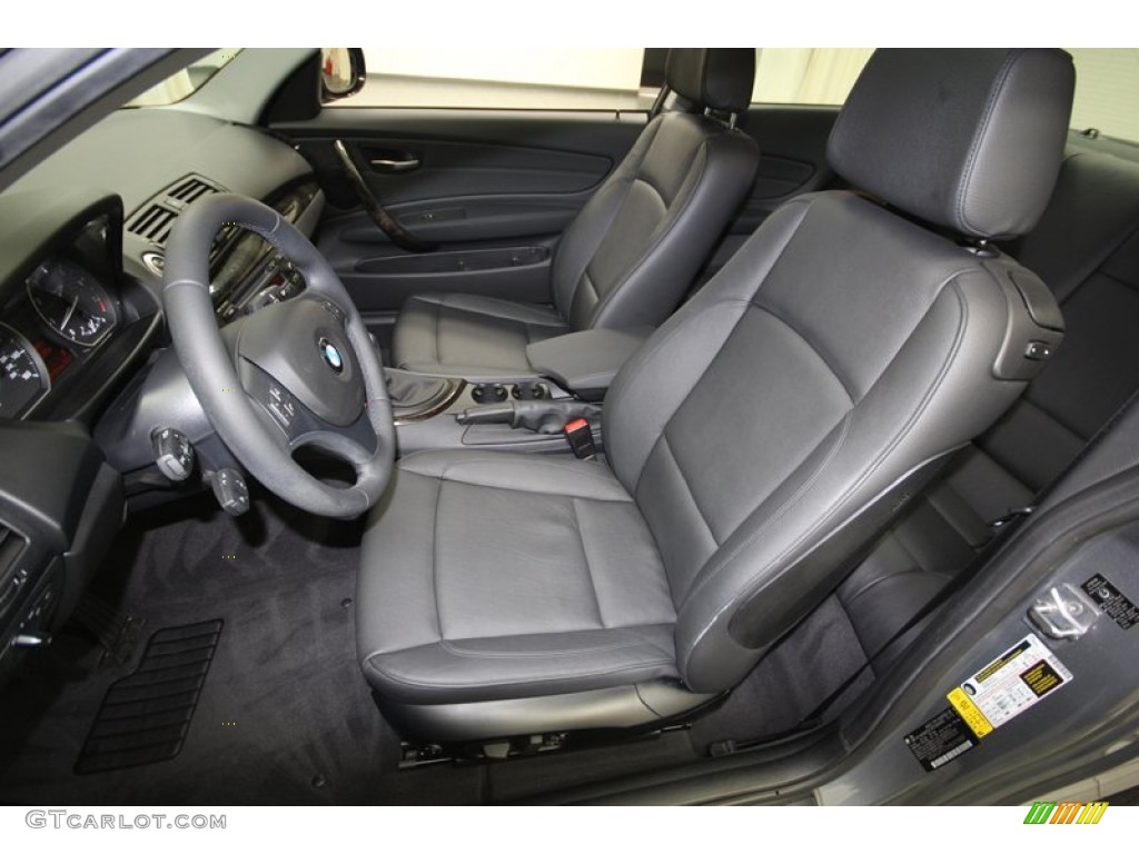Black Interior 2011 BMW 1 Series 128i Coupe Photo #80588350