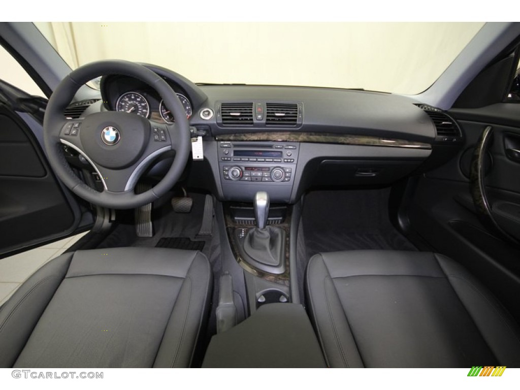 2011 BMW 1 Series 128i Coupe Black Dashboard Photo #80588367
