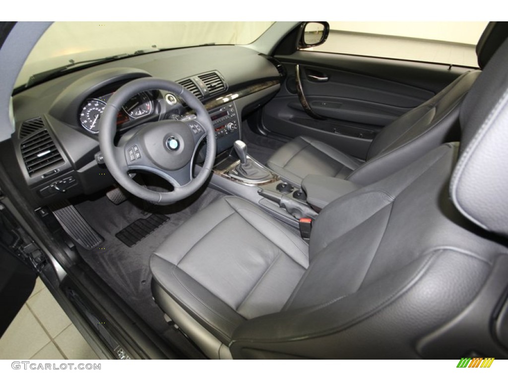 Black Interior 2011 BMW 1 Series 128i Coupe Photo #80588536