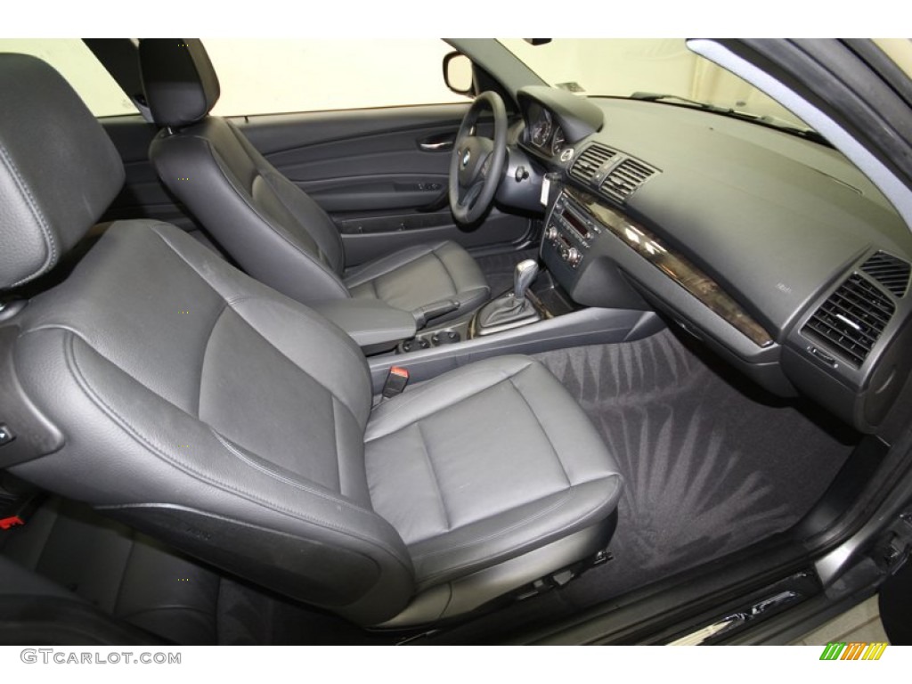 Black Interior 2011 BMW 1 Series 128i Coupe Photo #80588841