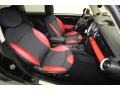 2011 Mini Cooper Rooster Red/Carbon Black Interior Front Seat Photo