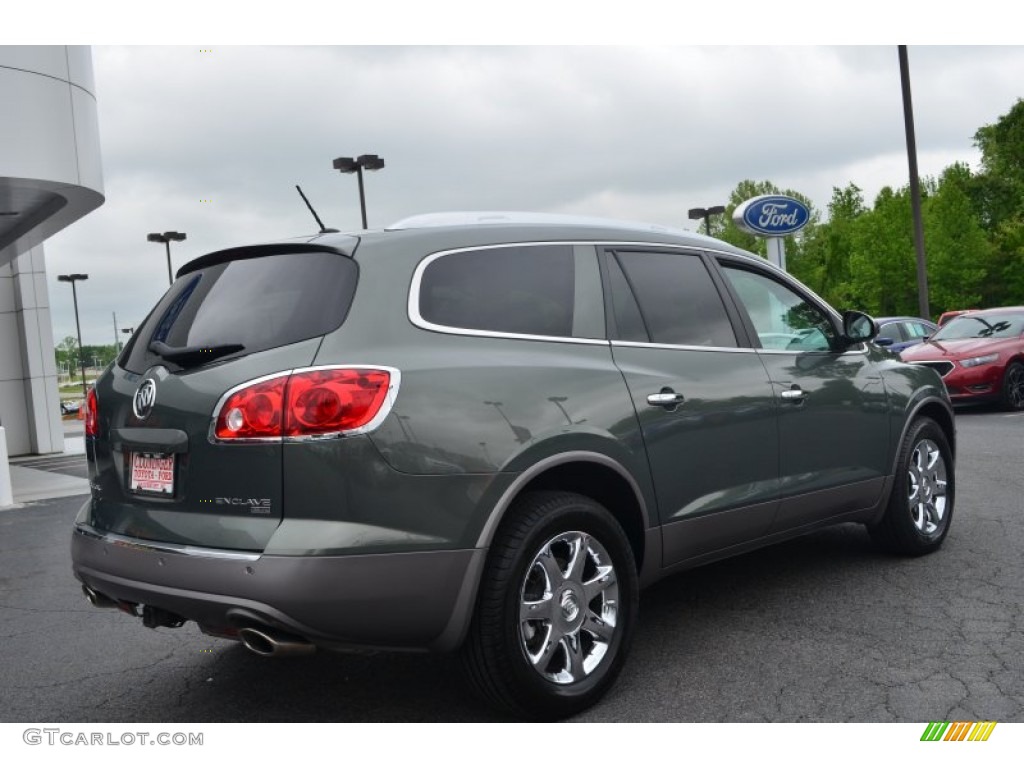 2010 Enclave CXL - Gray Green Metallic / Titanium/Dark Titanium photo #3