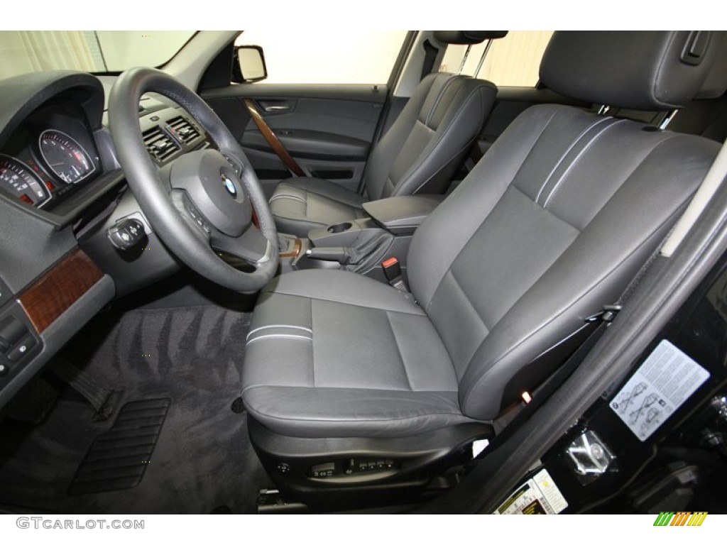 Black Interior 2009 BMW X3 xDrive30i Photo #80590107