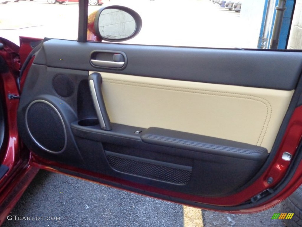 2010 Mazda MX-5 Miata Grand Touring Hard Top Roadster Dune Beige Door Panel Photo #80590422