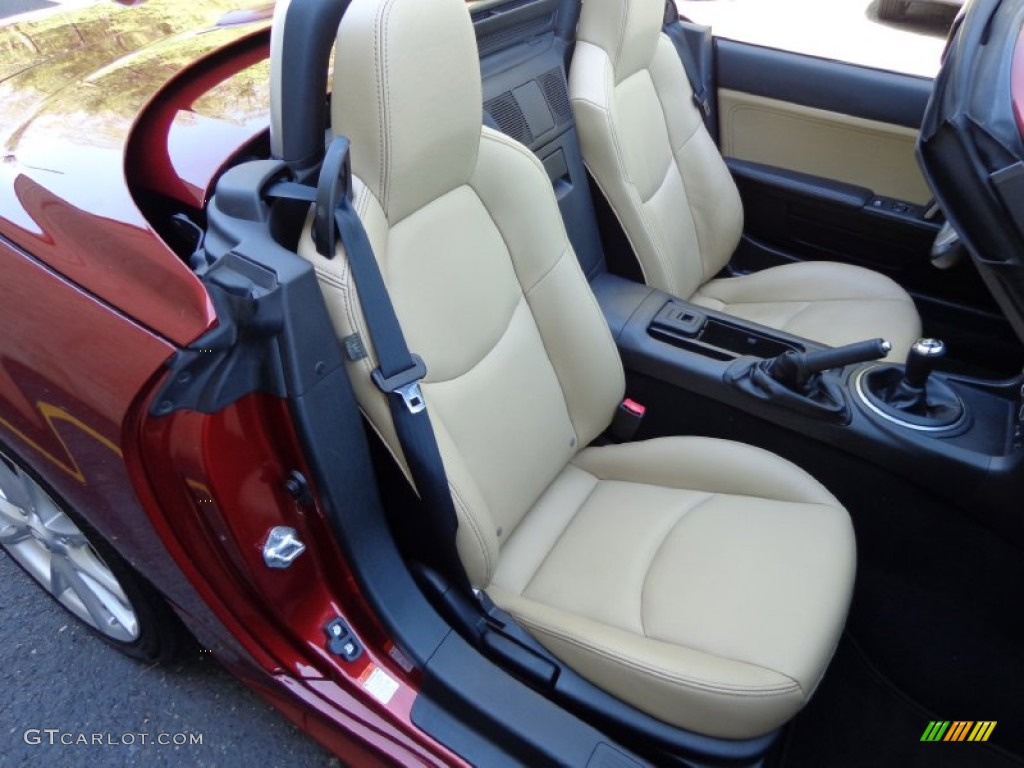 Dune Beige Interior 2010 Mazda MX-5 Miata Grand Touring Hard Top Roadster Photo #80590428