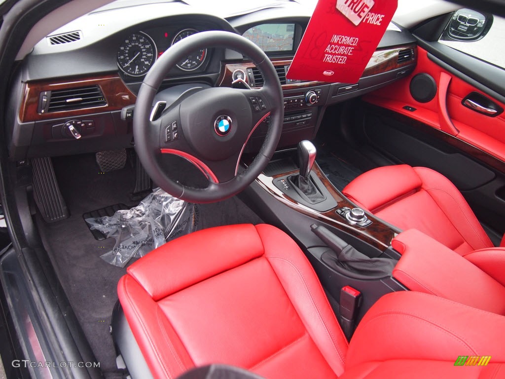 Coral Red/Black Dakota Leather Interior 2011 BMW 3 Series 328i Coupe Photo #80590864